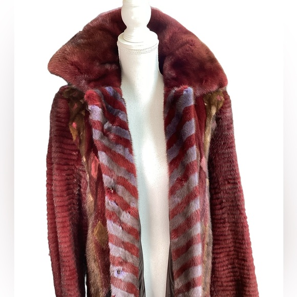 Multi Color Multi Patterned Mink Coat (fc) - Picture 10 of 17